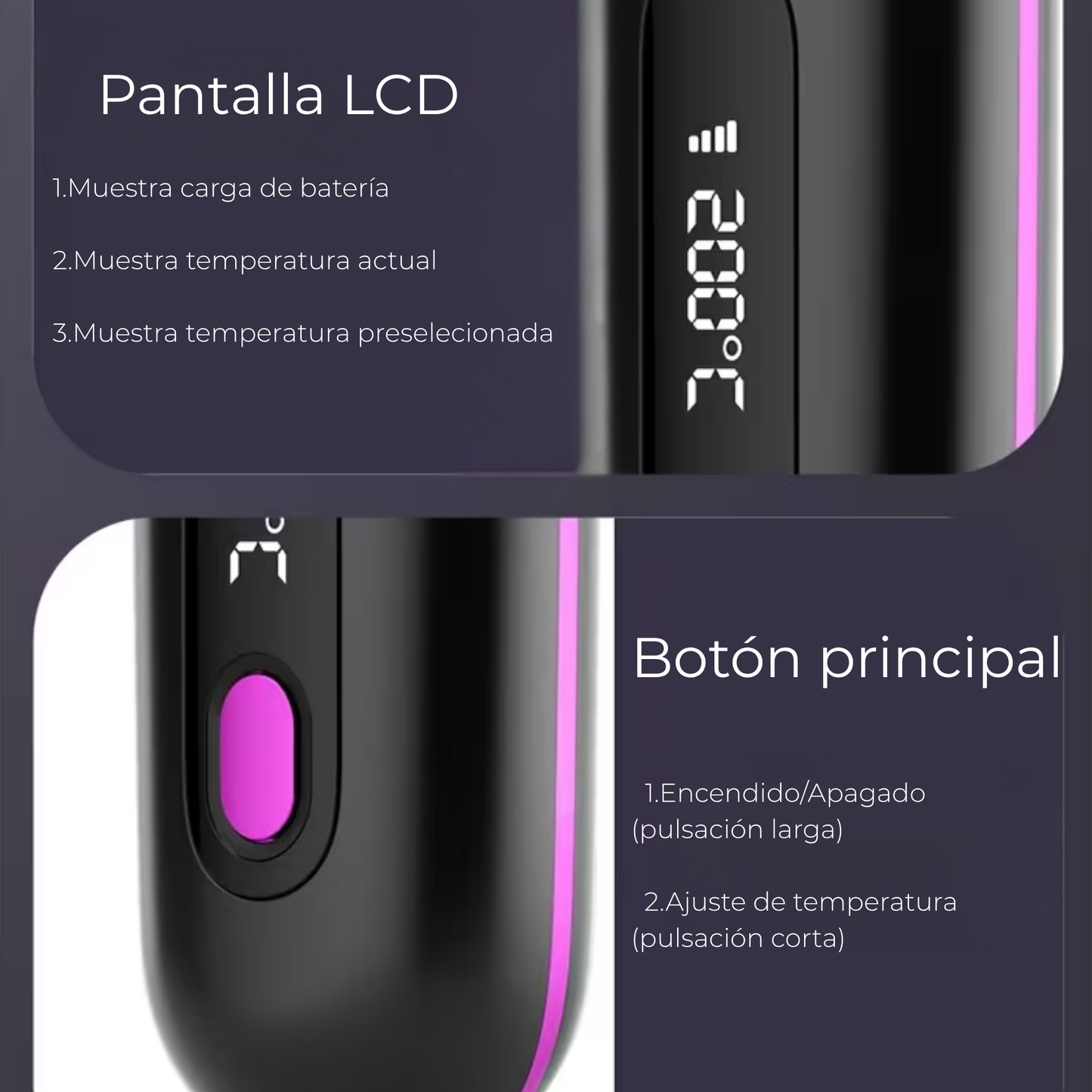 Cepillo Alisador de Pelo Inalámbrico-Zeylos