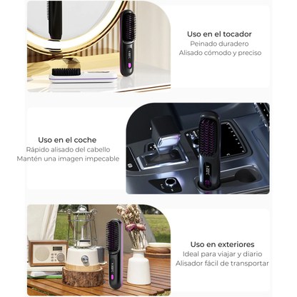 Cepillo Alisador de Pelo Inalámbrico-Zeylos