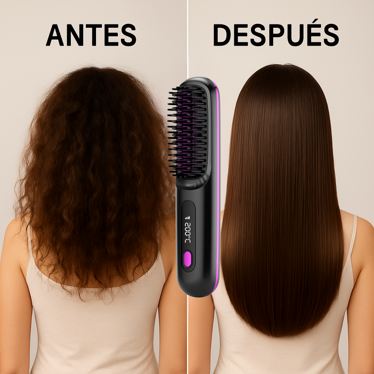 Cepillo Alisador de Pelo Inalámbrico-Zeylos